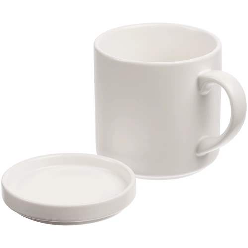 Кружка с подогревом и беспроводной зарядкой dualBase plus, белая Кружка с подогревом и беспроводной зарядкой dualBase plus, белая