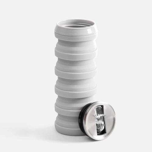 Складная бутылка для воды Folla, серая Складная бутылка для воды Folla, серая