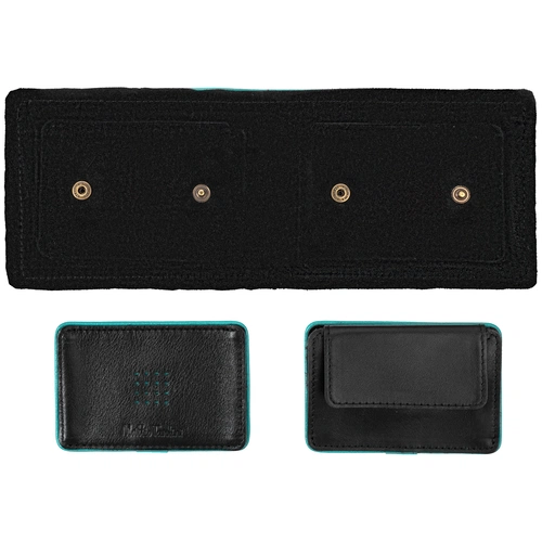 Кошелек Partinico, черный с бирюзовым Кошелек Partinico, черный с бирюзовым