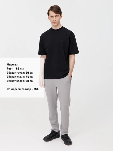 Футболка оверсайз унисекс Sideline, черная Футболка оверсайз унисекс Sideline, черная