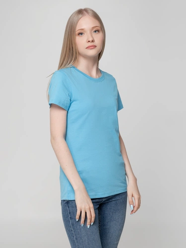 Футболка женская T-bolka Lady, голубая Футболка женская T-bolka Lady, голубая