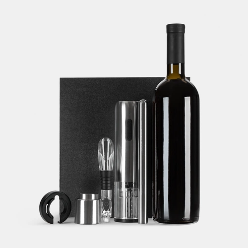 Винный набор Veritas, черный с серебристым Винный набор Veritas, черный с серебристым