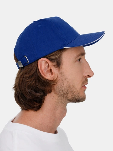 Бейсболка Classic 2.0, ярко-синяя с белым кантом Бейсболка Classic 2.0, ярко-синяя с белым кантом