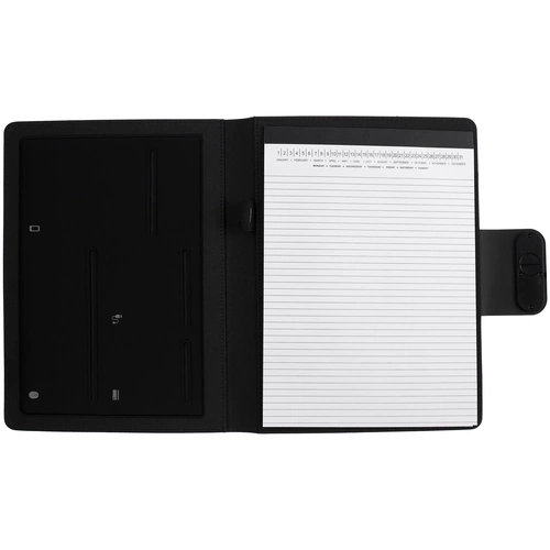 Папка с блокнотом Midstream, черная Папка с блокнотом Midstream, черная