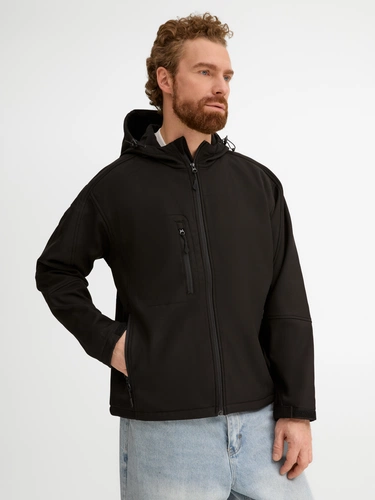 Куртка мужская с капюшоном Replay Men 340, черная Куртка мужская с капюшоном Replay Men 340, черная