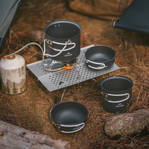 Набор посуды Naturehike NH18T018-G, серый Набор посуды Naturehike NH18T018-G, серый