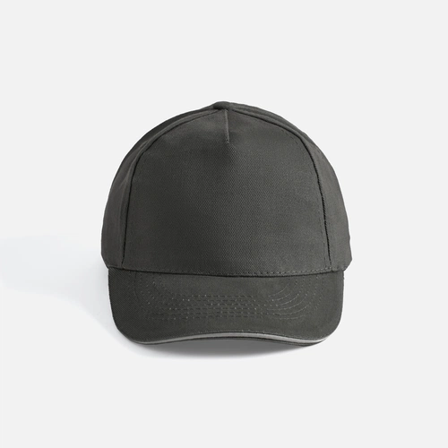 Бейсболка Long Beach, темно-серая со светло-серым Бейсболка Long Beach, темно-серая со светло-серым