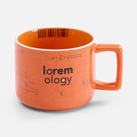 Чашка Fusion, ver.2, оранжевая с нанесением