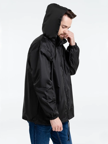 Ветровка унисекс Shift, черная Ветровка унисекс Shift, черная