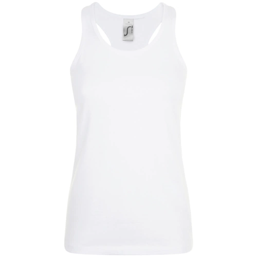 Майка женская Justin Women, белая Майка женская Justin Women, белая