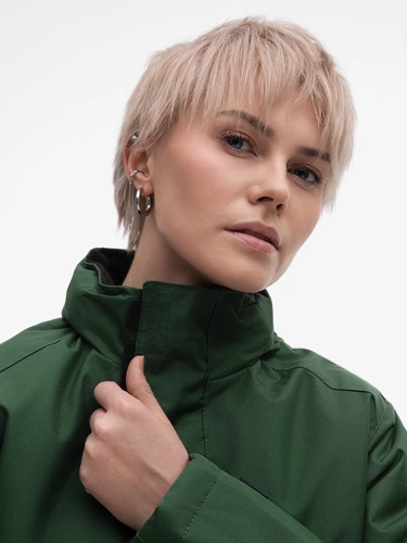 Куртка на стеганой подкладке Robyn, темно-зеленая Куртка на стеганой подкладке Robyn, темно-зеленая