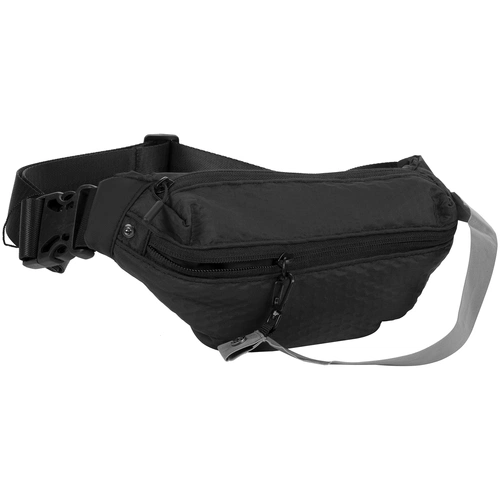 Поясная сумка tagBag со светоотражающим элементом, черная Поясная сумка tagBag со светоотражающим элементом, черная