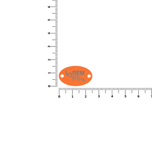 Шильдик металлический Alfa Oval, оранжевый неон Шильдик металлический Alfa Oval, оранжевый неон
