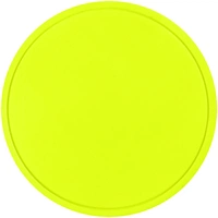 Лейбл из ПВХ Dzeta Round, L, желтый неон