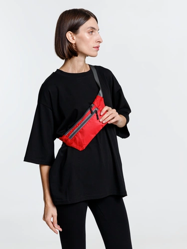 Спортивная поясная сумка Run for Fun, красная Спортивная поясная сумка Run for Fun, красная