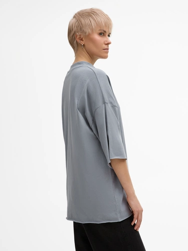 Футболка унисекс оверсайз T1, серая Футболка унисекс оверсайз T1, серая