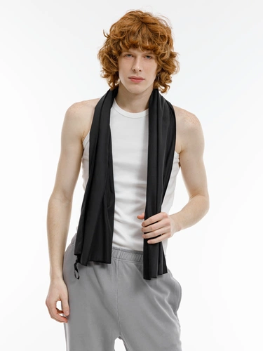 Полотенце спортивное Snaab, черное Полотенце спортивное Snaab, черное