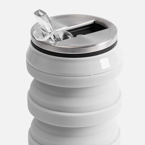 Складная бутылка для воды Folla, серая Складная бутылка для воды Folla, серая