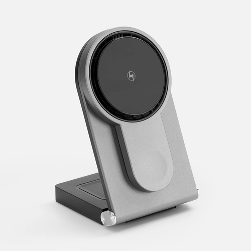 Складная станция беспроводной зарядки transForm, серый металлик Складная станция беспроводной зарядки transForm, серый металлик