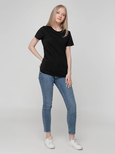 Футболка женская T-bolka Lady, черная Футболка женская T-bolka Lady, черная