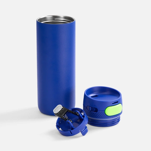 Термостакан X1 с цветной кнопкой, синий с желтым Термостакан X1 с цветной кнопкой, синий с желтым