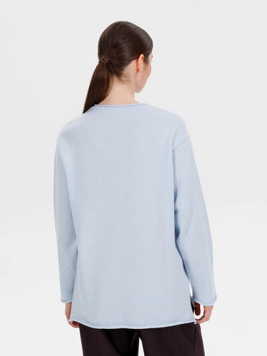 Лонгслив унисекс Siluetti Fuori, светло-голубой Лонгслив унисекс Siluetti Fuori, светло-голубой