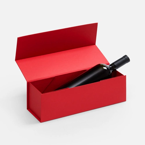 Коробка складная под бутылку Color Jacket Fold, красная Коробка складная под бутылку Color Jacket Fold, красная