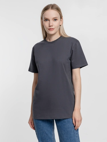 Футболка унисекс T-Bolka 160, темно-серая (графит) Футболка унисекс T-Bolka 160, темно-серая (графит)