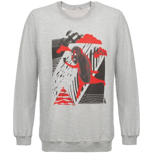 Свитшот «Преодолень», серый меланж Свитшот «Преодолень», серый меланж