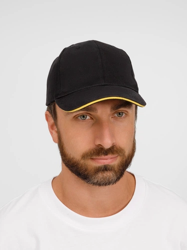 Бейсболка Buffalo, черная с желтым Бейсболка Buffalo, черная с желтым