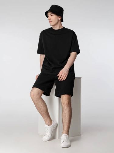 Футболка оверсайз мужская Boxy Men, черная Футболка оверсайз мужская Boxy Men, черная