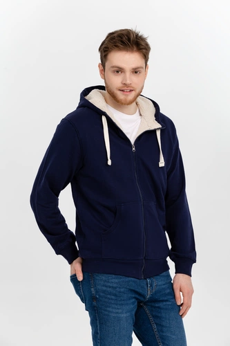 Толстовка на молнии Kulonga Sherpa, темно-синяя Толстовка на молнии Kulonga Sherpa, темно-синяя
