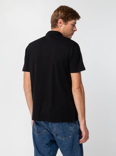 Рубашка поло мужская Summer 170, черная Рубашка поло мужская Summer 170, черная