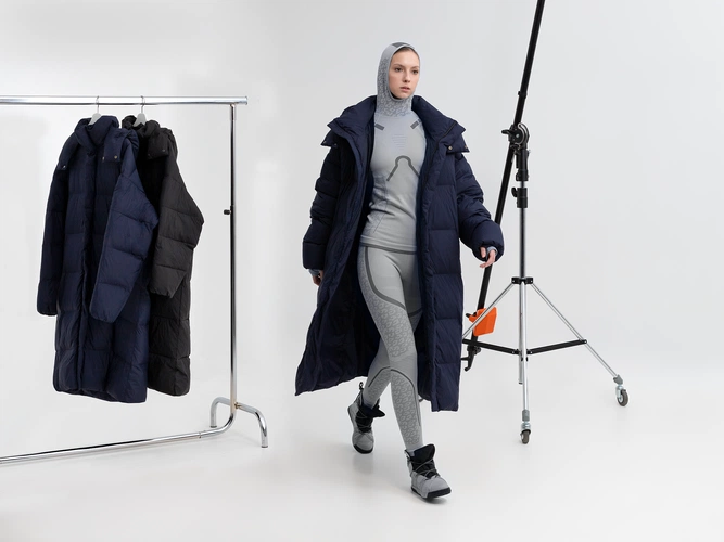 Пуховик унисекс Kapsula, темно-синий Пуховик унисекс Kapsula, темно-синий