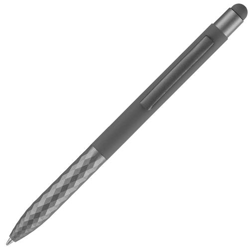 Ручка шариковая Digit Soft Touch со стилусом, серая Ручка шариковая Digit Soft Touch со стилусом, серая
