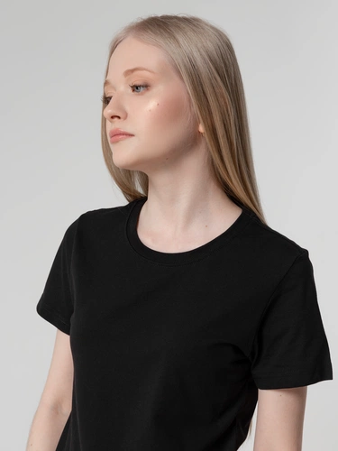 Футболка женская T-bolka Lady, черная Футболка женская T-bolka Lady, черная