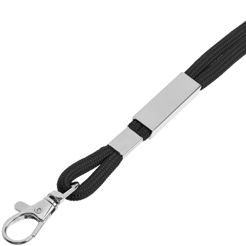 Шнурок для бейджа Tube Metal, черный Шнурок для бейджа Tube Metal, черный