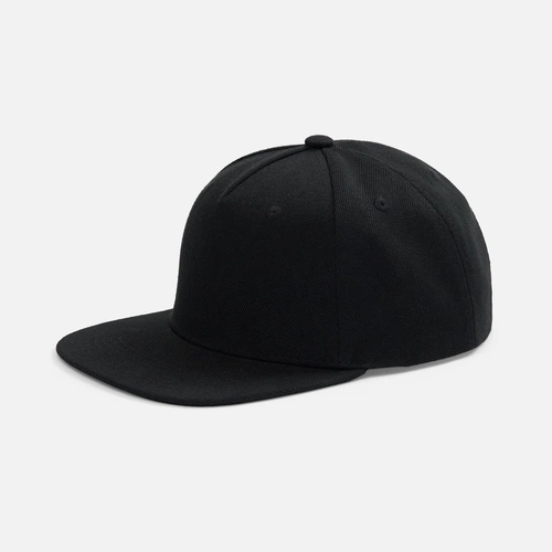 Бейсболка Epicore с прямым козырьком, черная Бейсболка Epicore с прямым козырьком, черная