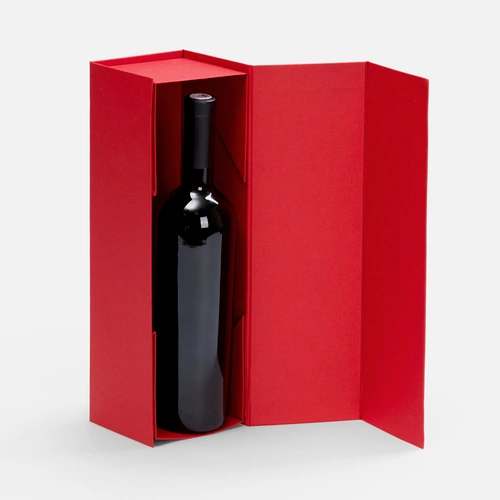 Коробка складная под бутылку Color Jacket Fold, красная Коробка складная под бутылку Color Jacket Fold, красная
