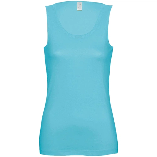 Майка женская Jane 150, бирюзовая Майка женская Jane 150, бирюзовая