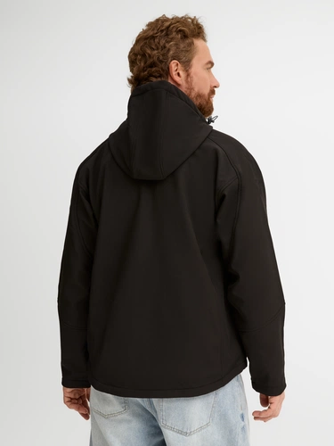 Куртка мужская с капюшоном Replay Men 340, черная Куртка мужская с капюшоном Replay Men 340, черная