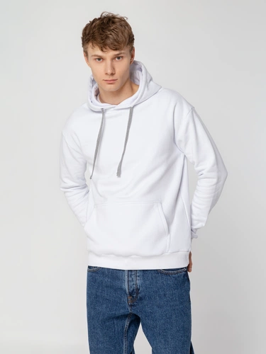 Толстовка с капюшоном Unit Kirenga Heavy, белая Толстовка с капюшоном Unit Kirenga Heavy, белая