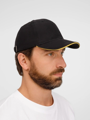 Бейсболка Buffalo, черная с желтым Бейсболка Buffalo, черная с желтым