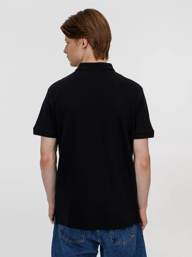 Рубашка поло унисекс Pacific, черная Рубашка поло унисекс Pacific, черная