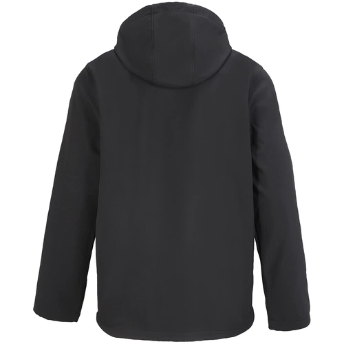 Куртка софтшелл с капюшоном мужская Race Men, черная Куртка софтшелл с капюшоном мужская Race Men, черная