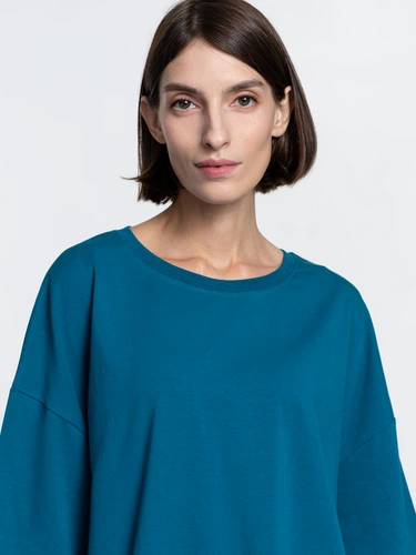 Футболка унисекс оверсайз Crosstown, бирюзовая (морская волна) Футболка унисекс оверсайз Crosstown, бирюзовая (морская волна)