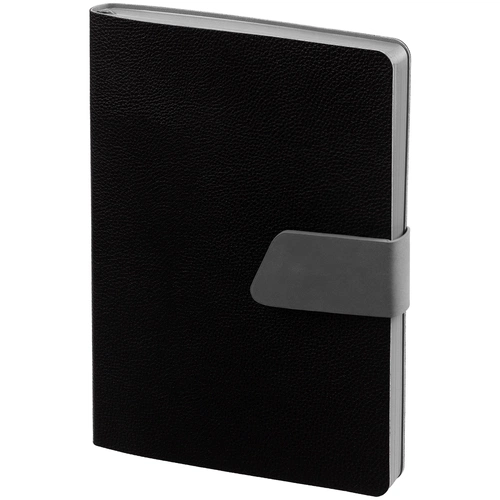 Ежедневник Boom, недатированный, черный с серым Ежедневник Boom, недатированный, черный с серым