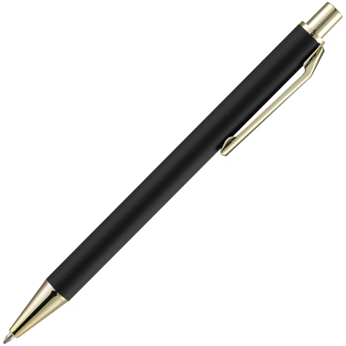 Ручка шариковая Lobby Soft Touch Gold, черная Ручка шариковая Lobby Soft Touch Gold, черная