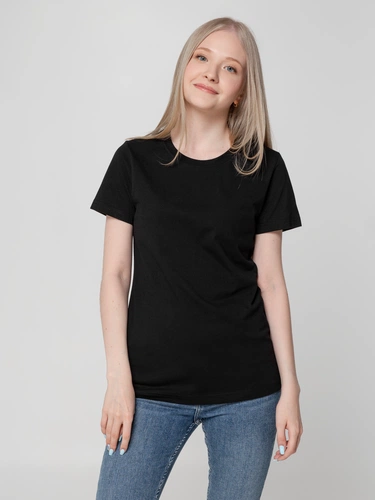 Футболка женская T-bolka Lady, черная Футболка женская T-bolka Lady, черная