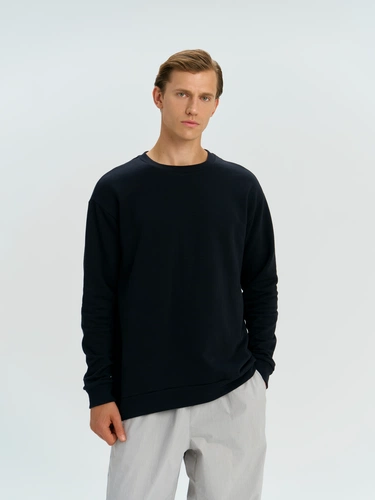 Свитшот оверсайз унисекс Omnifit, черный Свитшот оверсайз унисекс Omnifit, черный